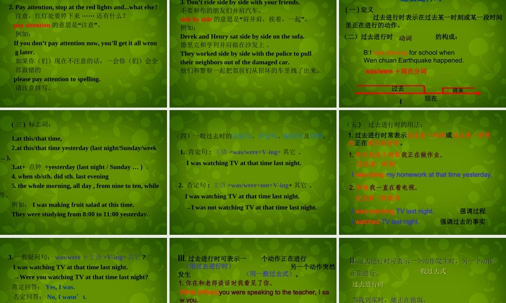八年级英语上册 Module 8 Unit 1 While the car were changing to red, a car suddenly appeared课件 (新版)外研版 课件