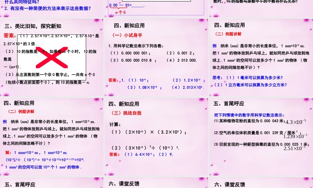 八年级数学上册 第47课时 整数指数幂课件2 (新版)新人教版 课件