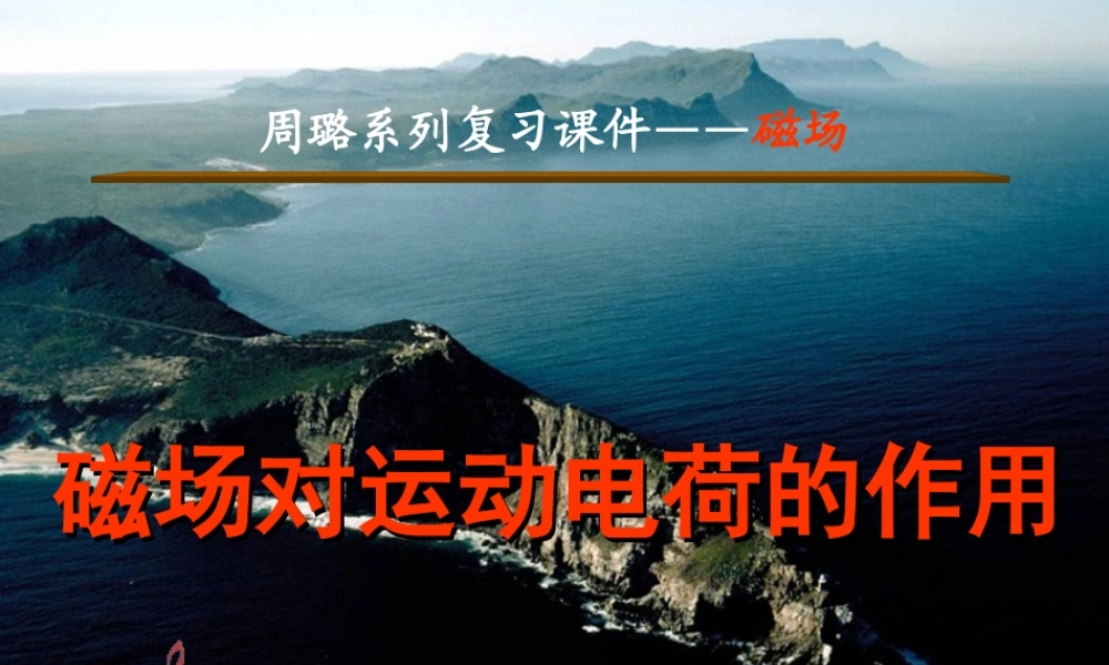 磁场对运动电荷的作用力复习