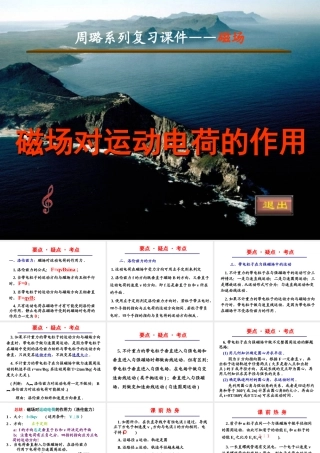 磁场对运动电荷的作用力复习