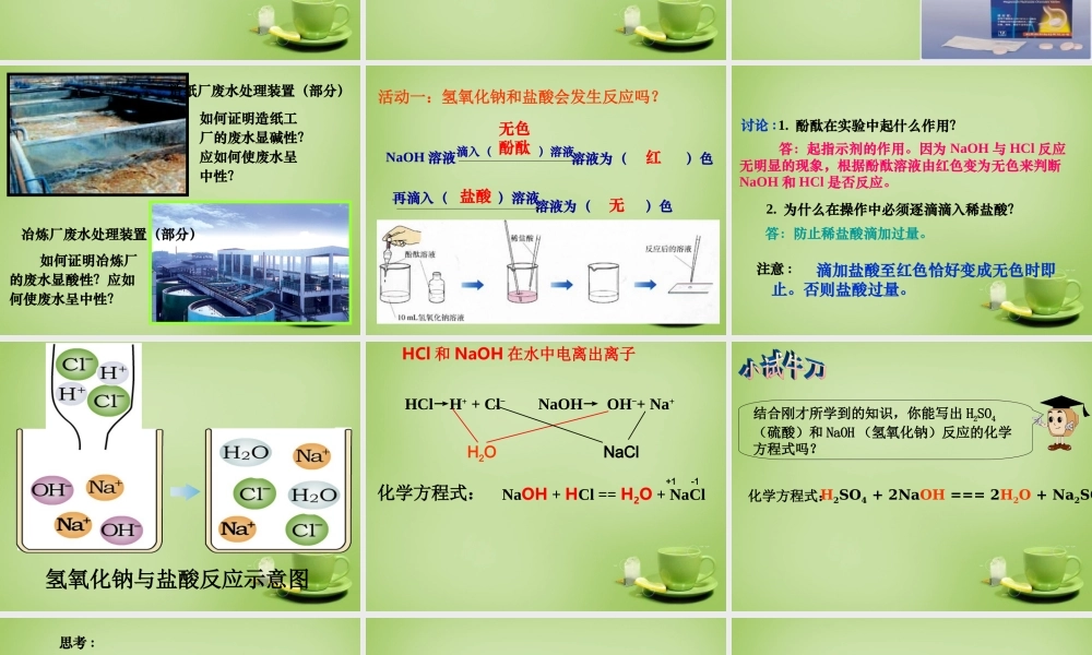 中考化学 第十单元 酸和碱复习课件 素材