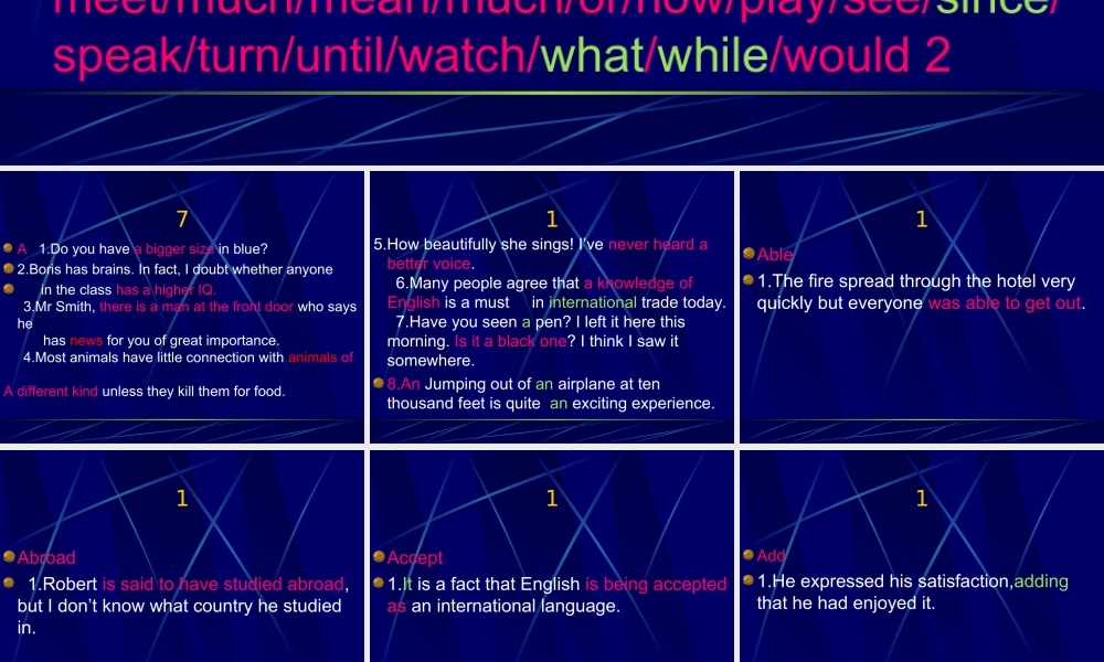 人教版高三高考英语高频词复习 试题