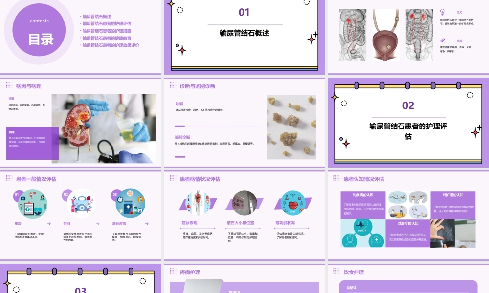 输尿管结石患者的护理查房通用课件