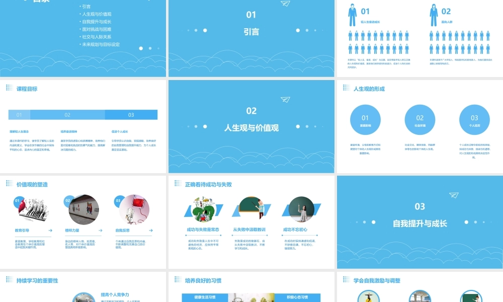 轻人生奋进成长课件