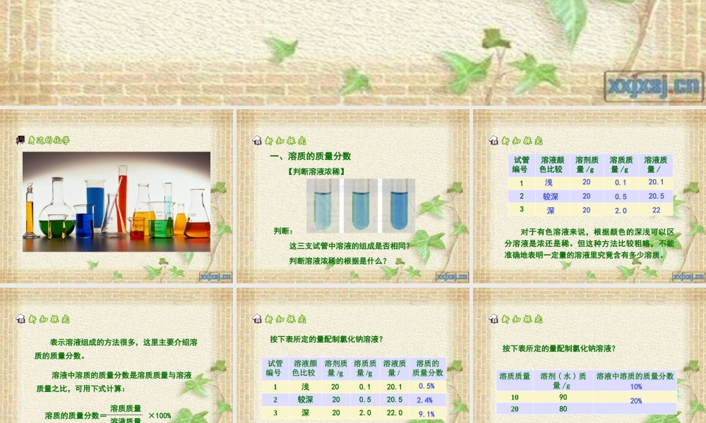 溶液的浓度课件