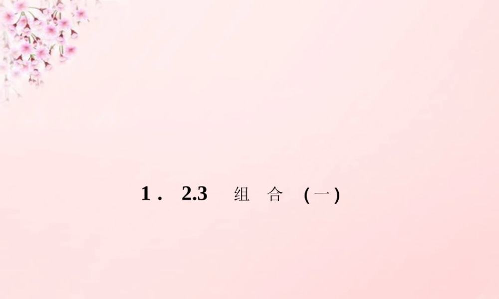 数学 1.2.3组合(一)课件 新人教A版选修2 3 课件