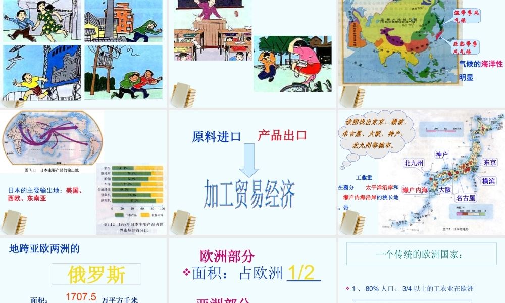 中考地理会考专题复习系列资料 认识国家复习课件