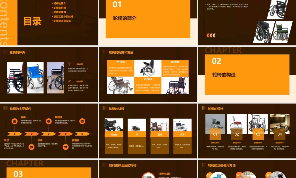 轮椅的构造和使用康复课件