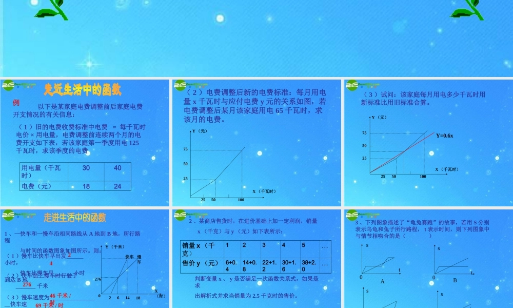 八年级数学上册 第7章一次函数复习(第2课时)课件 浙教版 课件