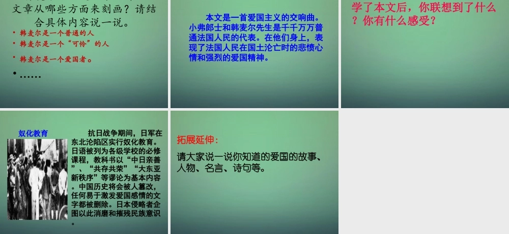 七年级语文下册 第二单元 7 最后一课教学课件 (新版)新人教版 课件