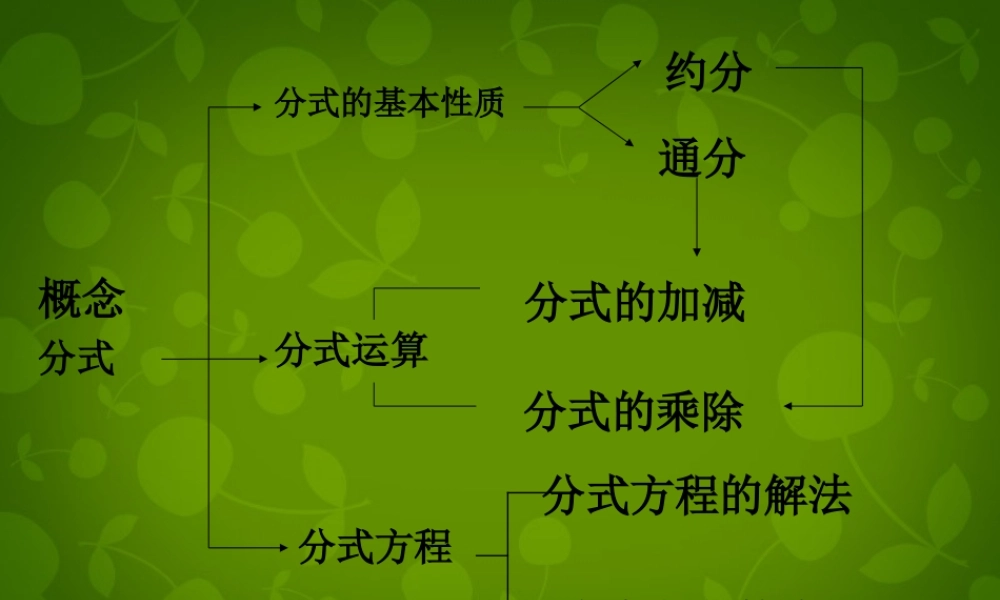 中学八年级数学下册 10 分式复习课件1 (新版)苏科版 课件