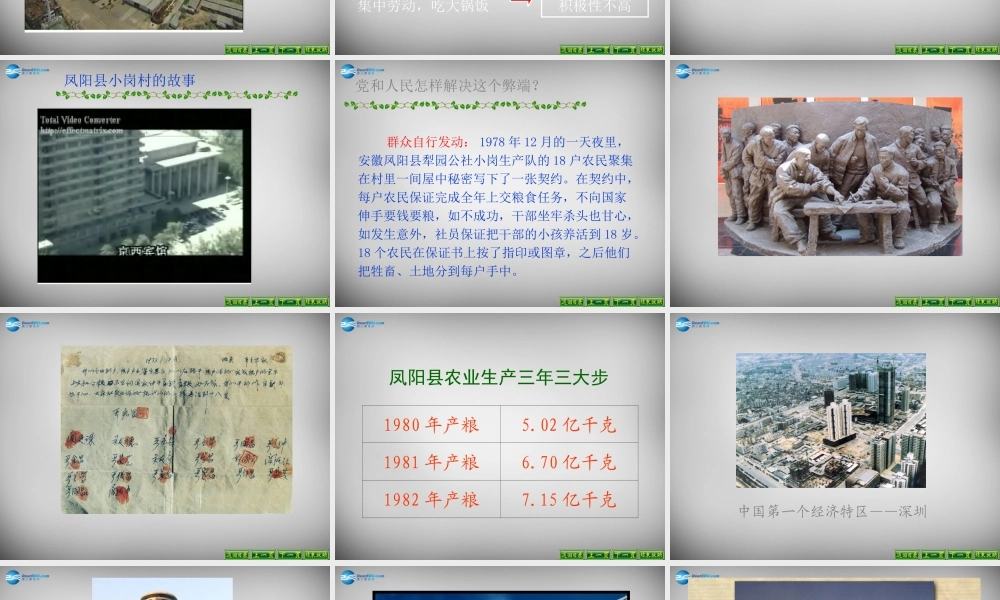 中学八年级历史下册 第9课 改革开放课件 新人教版 课件