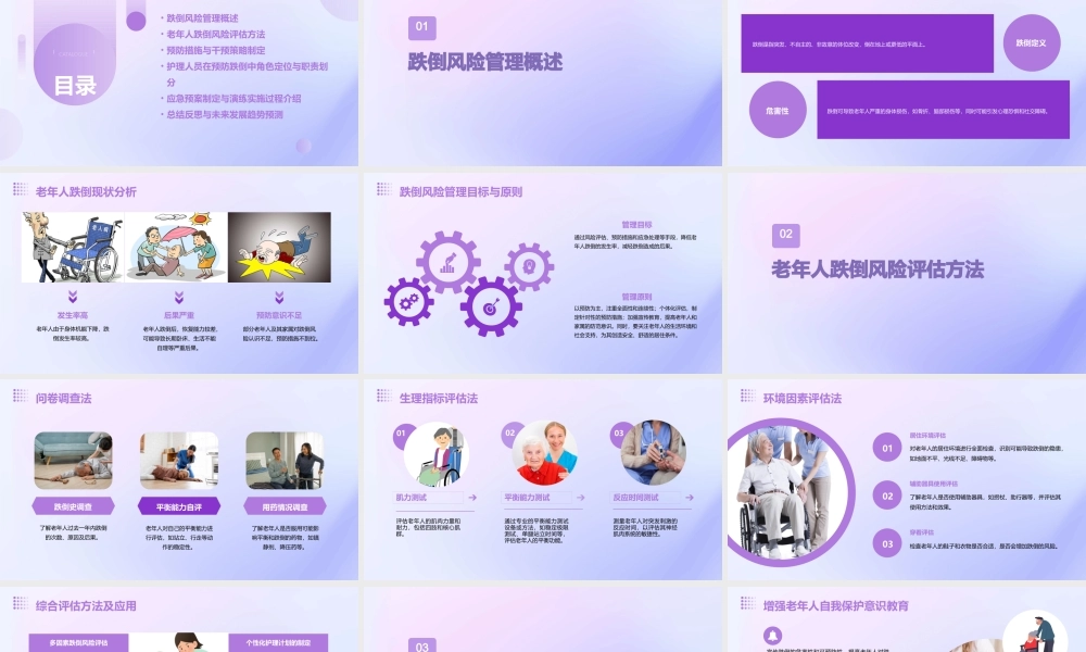 跌倒风险管理与老年人护理措施