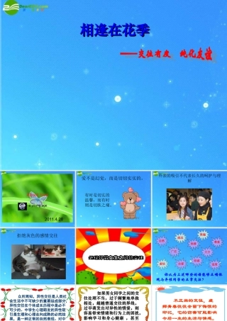 八年级政治上册 (正确处理男女同学的交往)课件 人教新课标版 课件