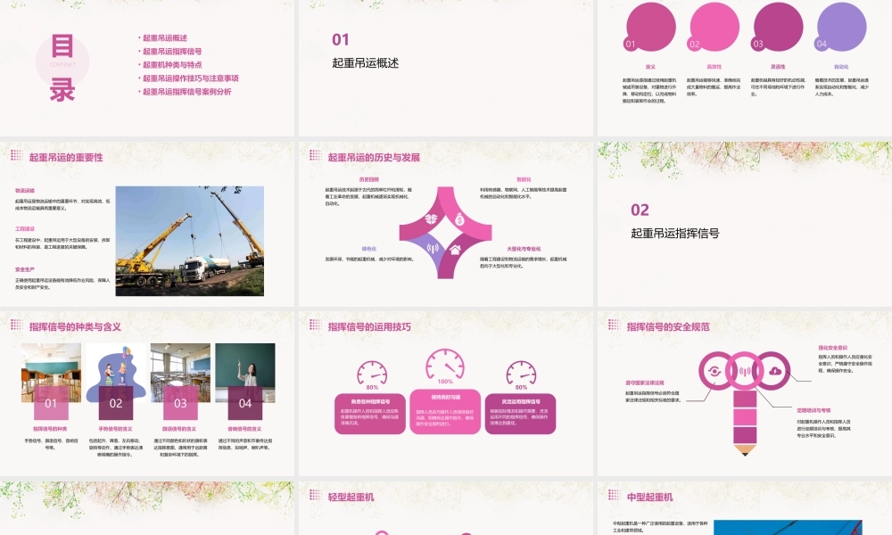 起重吊运指挥信号(含各种起重机图片)课件