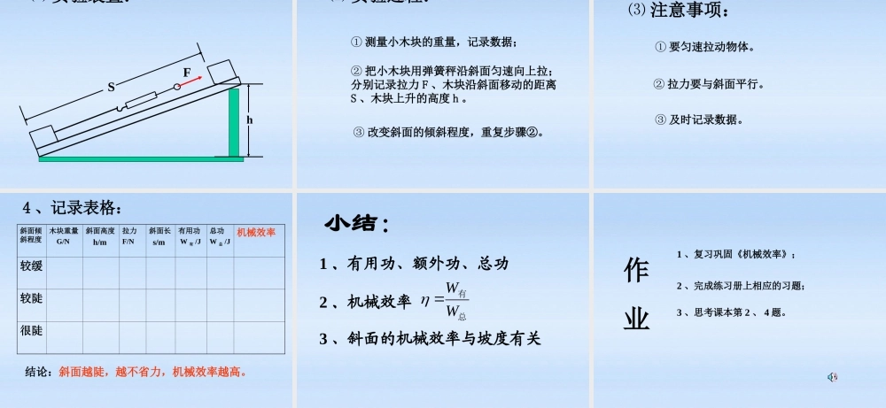 九年级物理 (机械效率)课件 人教新课标版 课件