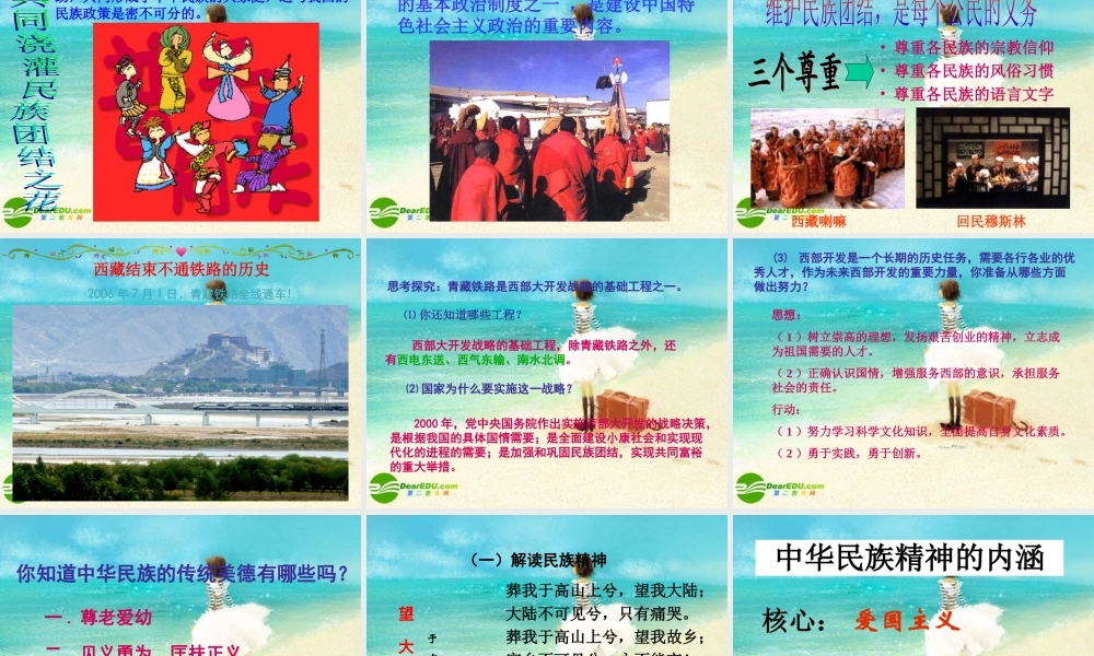 八年级政治下册 民族情，民族魂课件 苏教版 课件