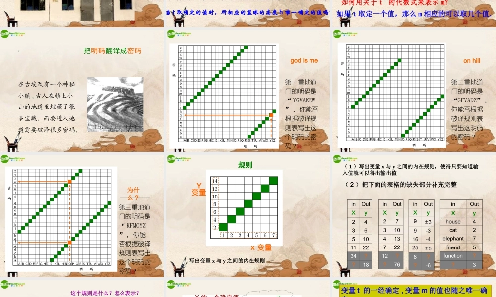 八年级数学上册 7.2认识函数(一)优秀课件 浙教版 课件