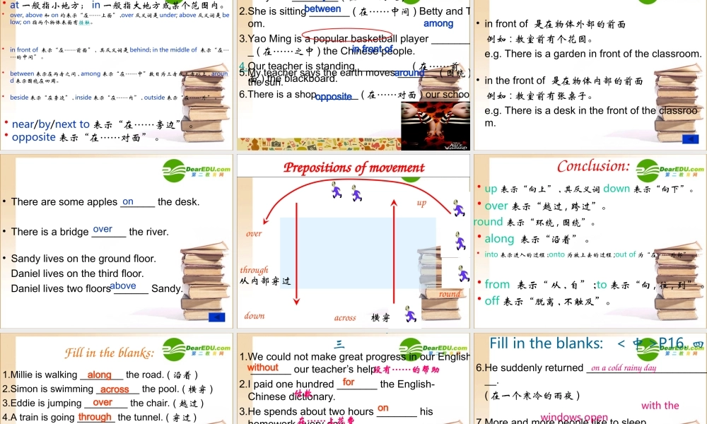 九年级英语中考复习研讨课介词课件