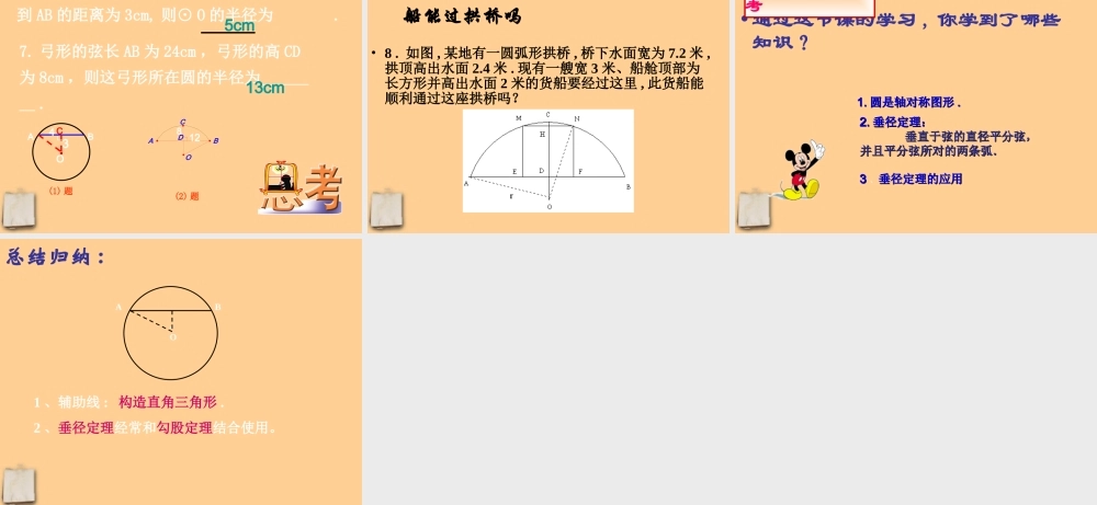 九年级数学(圆的对称性)课件