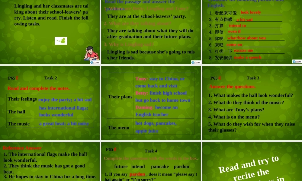 九年级英语下册(Module 8 Unit 1 Here s to our friendship and the future)课件 (新版)外研版 课件