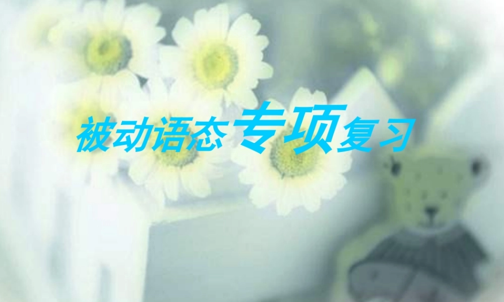 九年级英语中考复习——被动语态专项复习课件专题辅导 课件