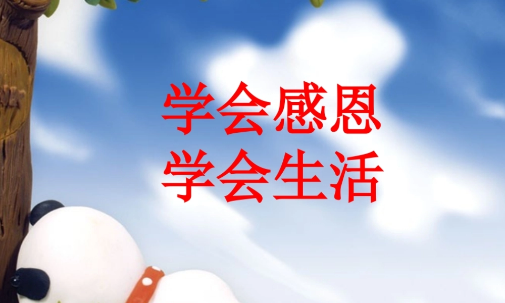 学会感恩，学会生活