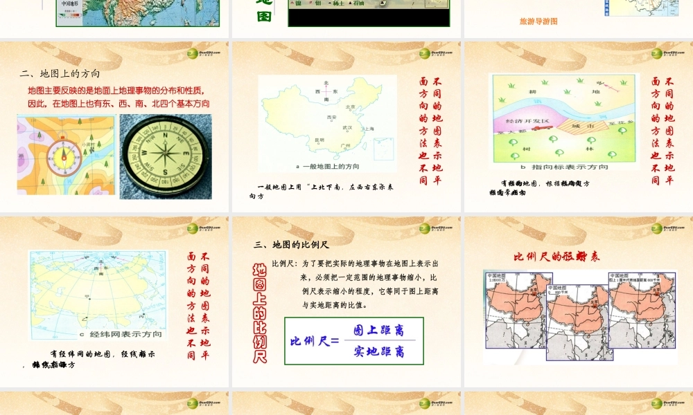 中学七年级地理上册 第一章 第三节素材 地图课件 新人教版 课件