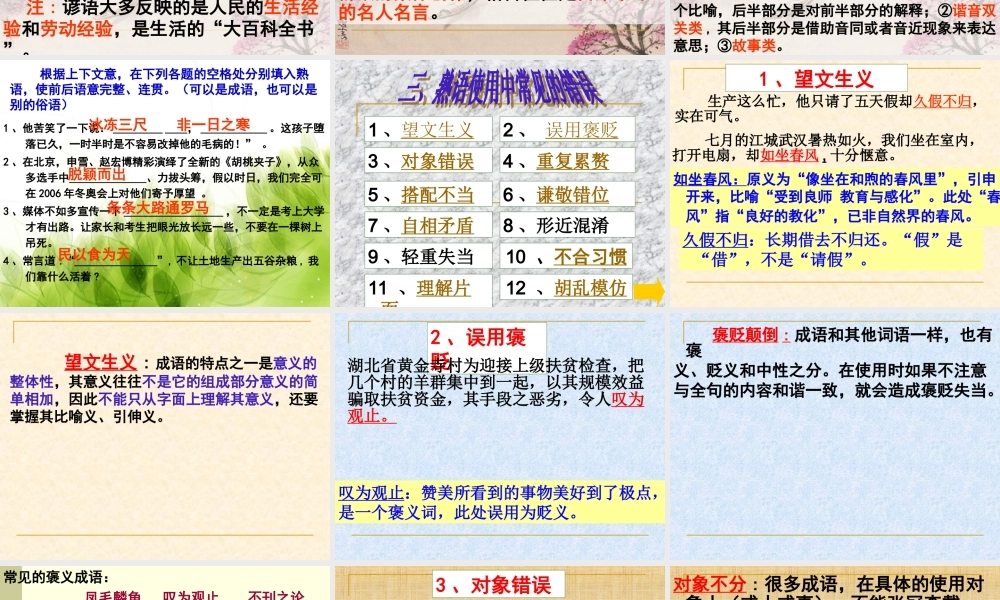 正确使用熟语课件