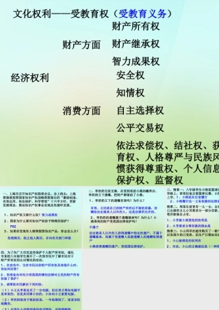 八年级政治下册 第三单元 我们的文化 经济权利课件 新人教版 课件