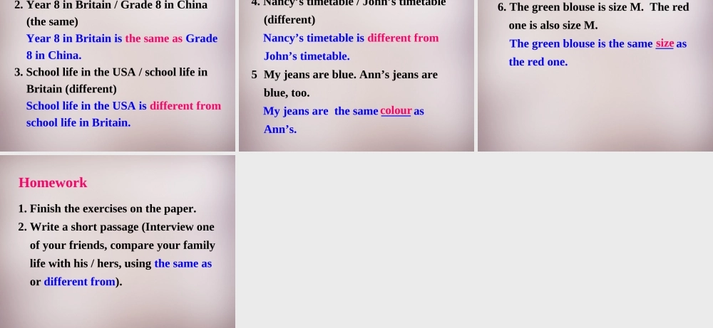 八年级英语上册 Unit 2 School life Grammar C课件 牛津版 课件