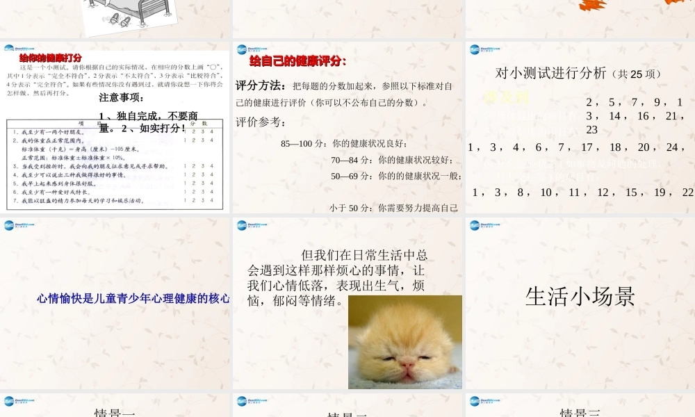 八年级生物下册 8.3.1 评价自己的健康状况课件4 (新版)新人教版 课件