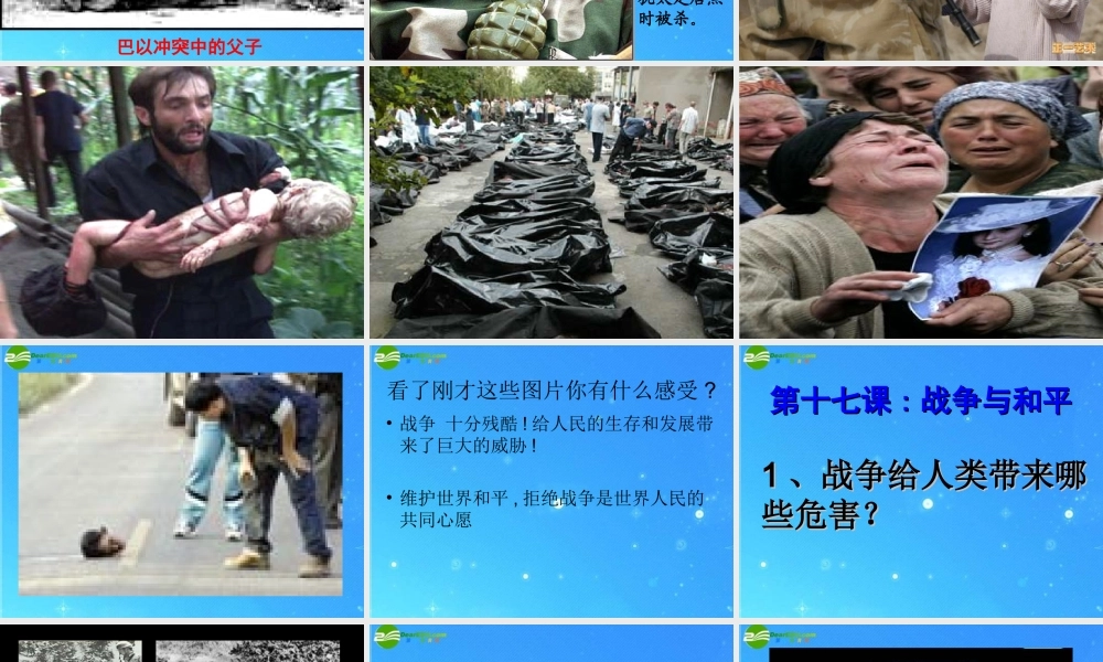 九年级政治 第十七课(战争与和平)课件2 教科版 课件