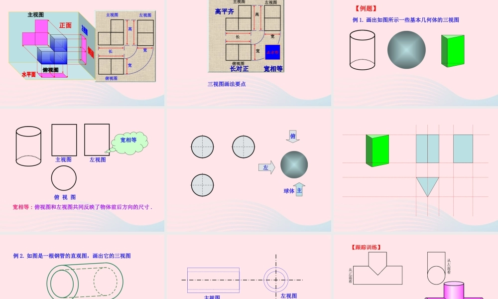 九年级数学下册 第3章圆36 三视图教学课件 湘教版 课件