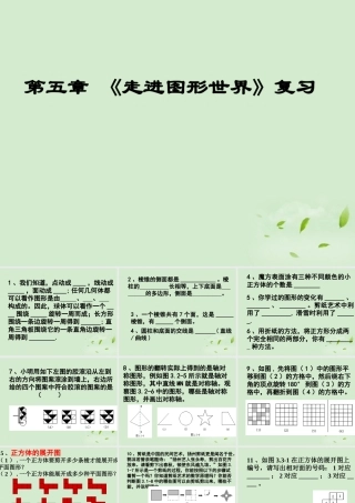 中学七年级数学上册(走进图形世界)复习课件 人教新课标版 课件