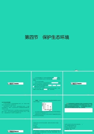 八年级生物下册 7.3.4 保护生态环境课件 (新版)冀教版 课件