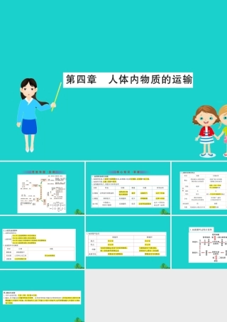 七年级生物下册 期末抢分必胜课 第一部分 主干知识速记 第四单元 第四章 人体内物质的运输课件(新版)新人教版 课件