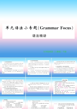 九年级英语全册 Unit 12 Life is full of the unexpected语法小专题习题课件 (新版)人教新目标版 课件
