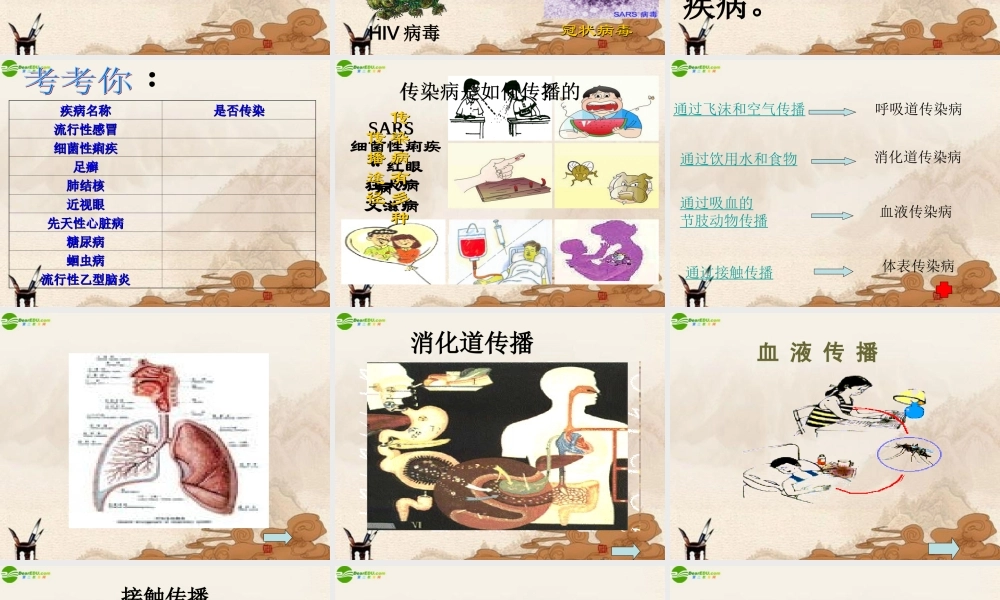 七年级生物下册 传染病及其预防课件 济南版 课件