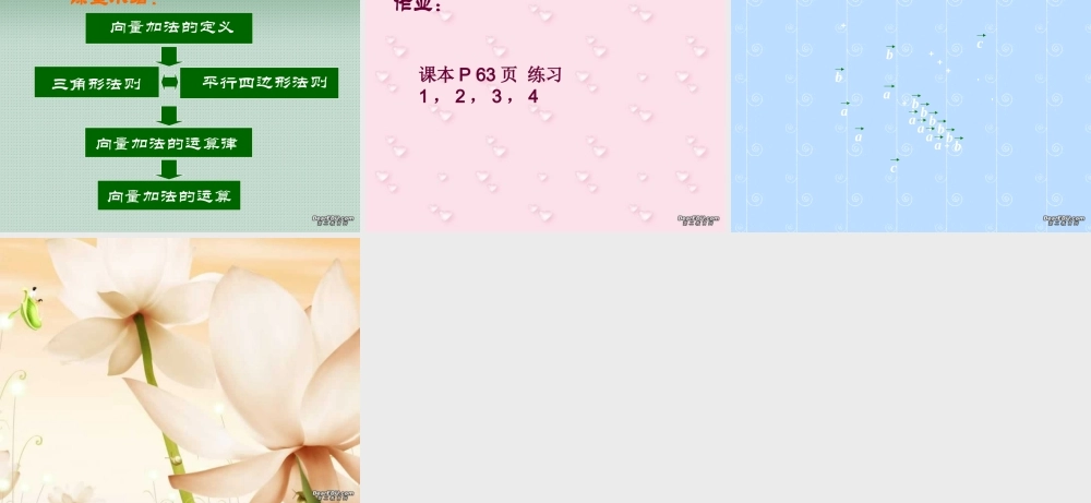 新课标高一数学向量的加法 课件