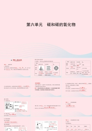 中考化学全程复习 第六单元 碳和碳的氧化物课件 新人教版 课件