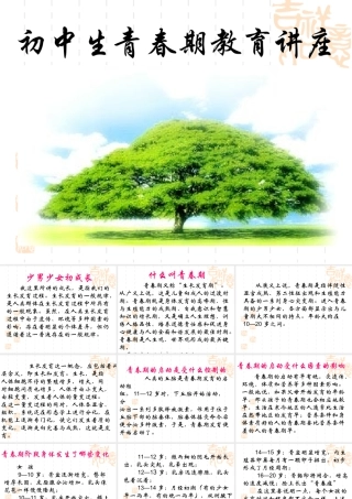 初中生青春期教育讲座