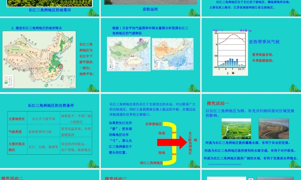 八年级地理下册 第七章 第二节 鱼米之乡 长江三角洲地区(一江海交汇之地)课件 八年级地理下册 第七章 第二节 鱼米之乡 长江三角洲地区课件+素材(新版)新人教版 八年级地理下册 第七章 第二节 鱼米之乡 长江三角洲地区课件+素材(新版)新人教版