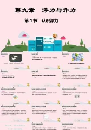 八年级物理下册 第九章 浮力与升力课件 (新版)粤教沪版 课件