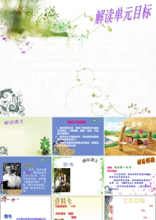 八年级语文下册 (我的第一本书)教学课件 人教新课标版 课件