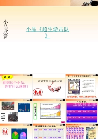 九年级政治 计划生育与保护环境1课件 人教新课标版 课件