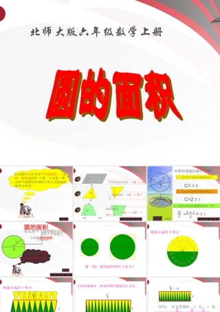 北师大版数学六年级上册圆的面积