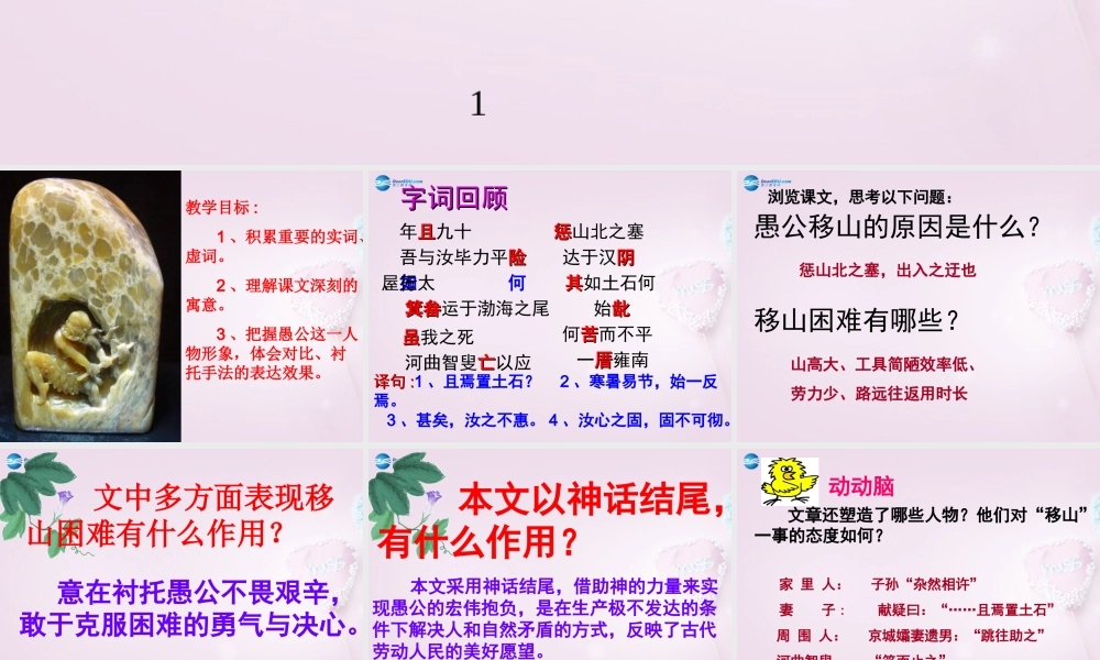 九年级语文下册 16 愚公移山课件 新人教版 课件