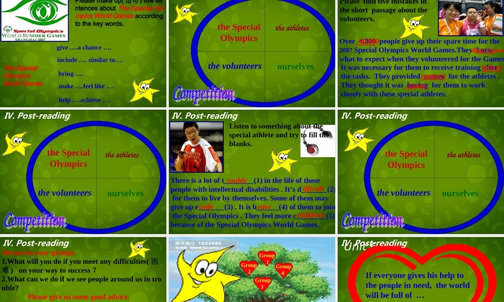 八年级英语下册 Unit 6 Sunshine for all Reading 2课件 (新版)牛津版 课件