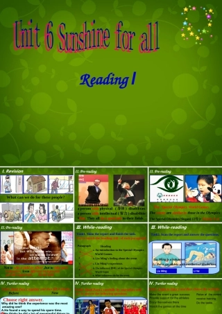 八年级英语下册 Unit 6 Sunshine for all Reading 2课件 (新版)牛津版 课件